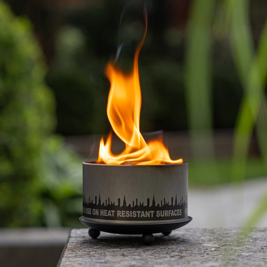 Portable Iron Trivet & Candle Holder — Heat-Resistant, Matte Black