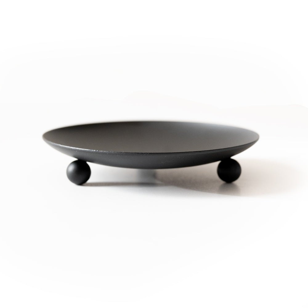 Portable Iron Trivet & Candle Holder — Heat-Resistant, Matte Black