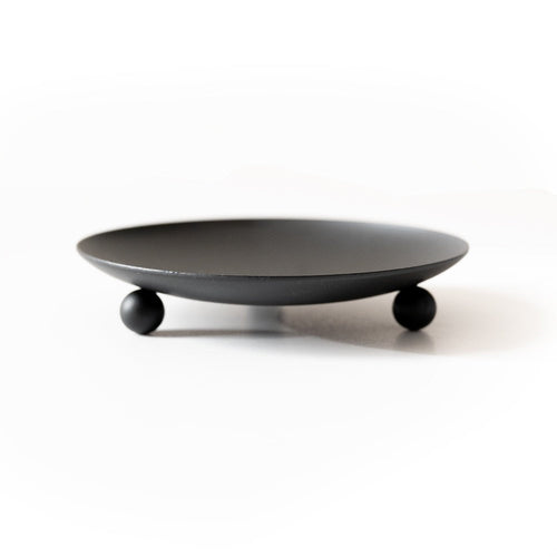 Portable Iron Trivet & Candle Holder — Heat-Resistant, Matte Black